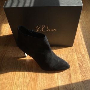 J. Crew Metropolitan Suede Ankle Boots, size 8M, black